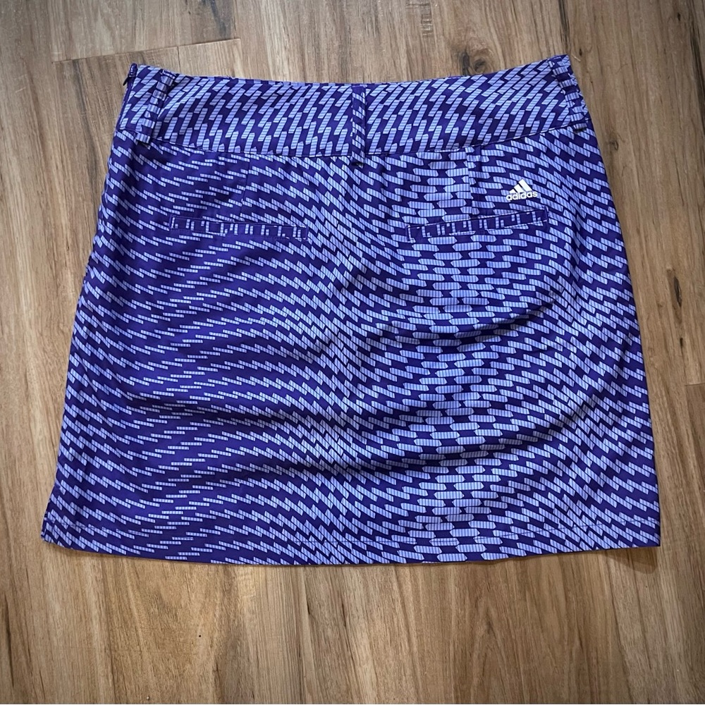 NWT Adidas ClimaCool Golf Skirt w/ att shorts Sz 6 periwinkle/bluebonnet/purple
